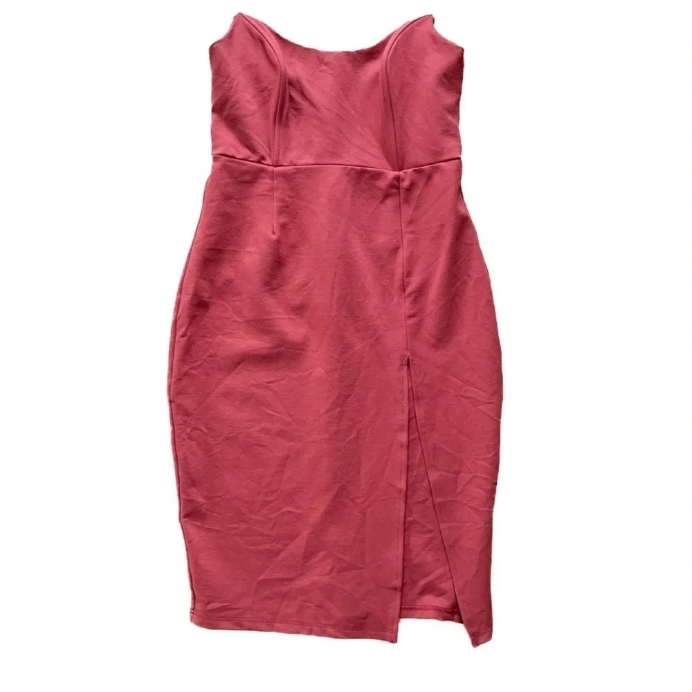 Superdown Zarah Strapless High Slit Dress Sexy Romantic Date Night Sz Medium